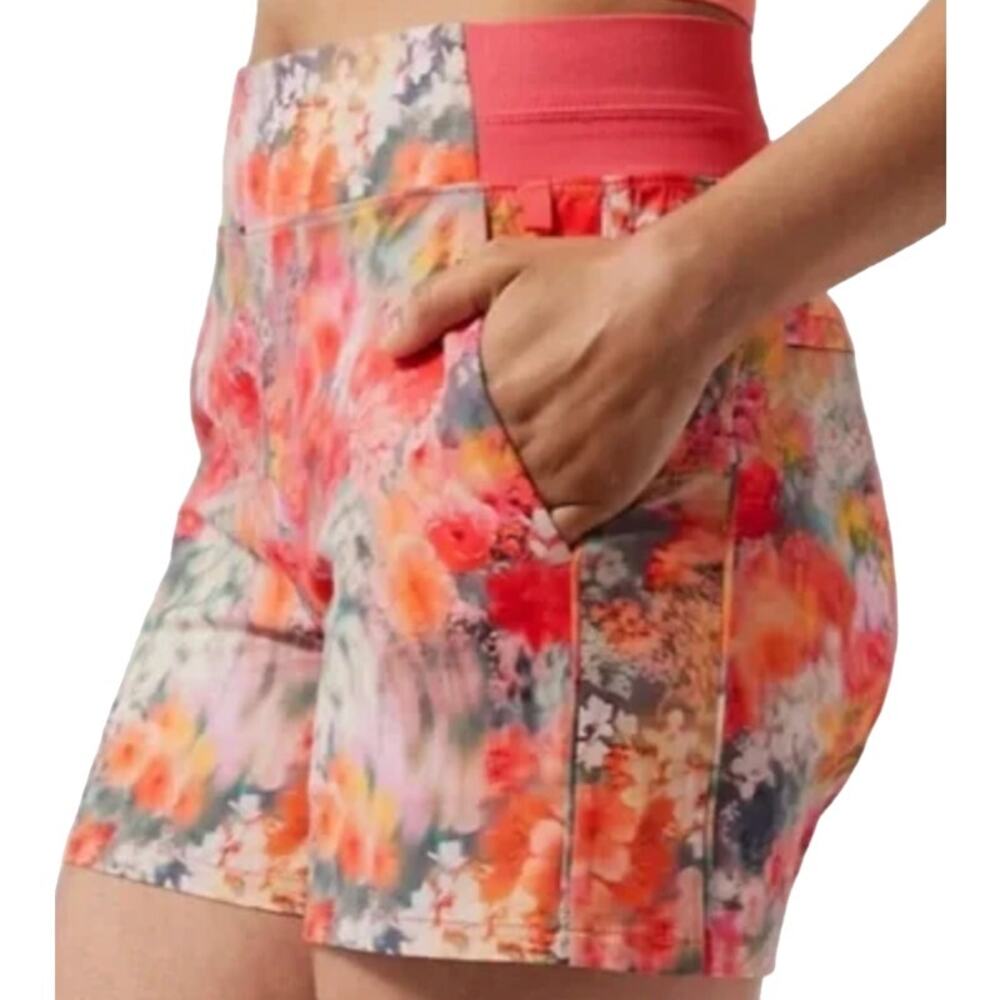 Athleta Brooklyn Printed Floral Shorts Featherweight Blurry Renewed Blossom 0